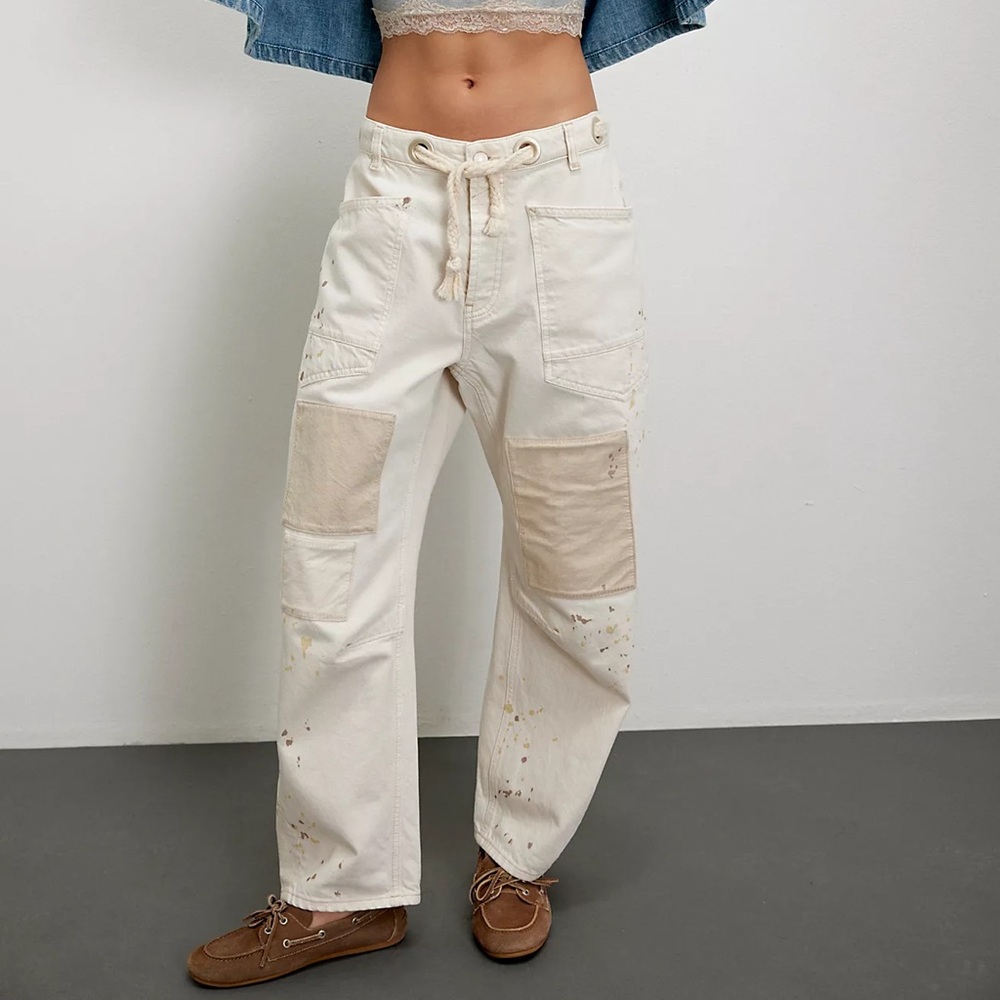 Free People Moxie Low Slung Jeans - White - 25
